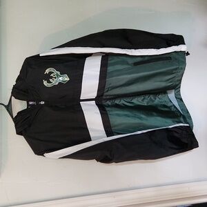 Milwaukee Bucks Size medium, thin shell hooded jacket